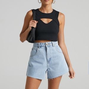Black cut out top